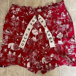 Scotch & Soda Red Patterned Shorts